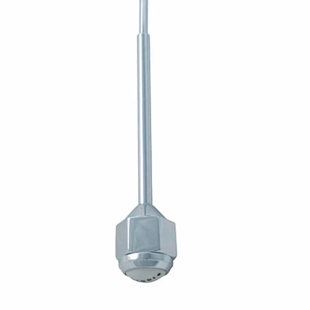 Zugstange aus Chrom von Kludi, mit langer, schlanker Form und einem hexagonalen Kopf, der eine spezielle Befestigung ermöglicht.